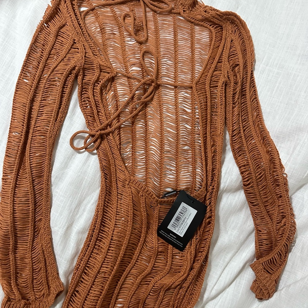 Rust Orange Knit Dress